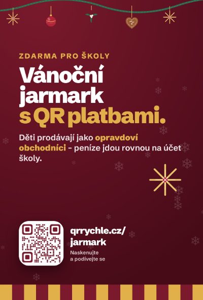 Letáček „Vánoční jarmark s QR platbami“